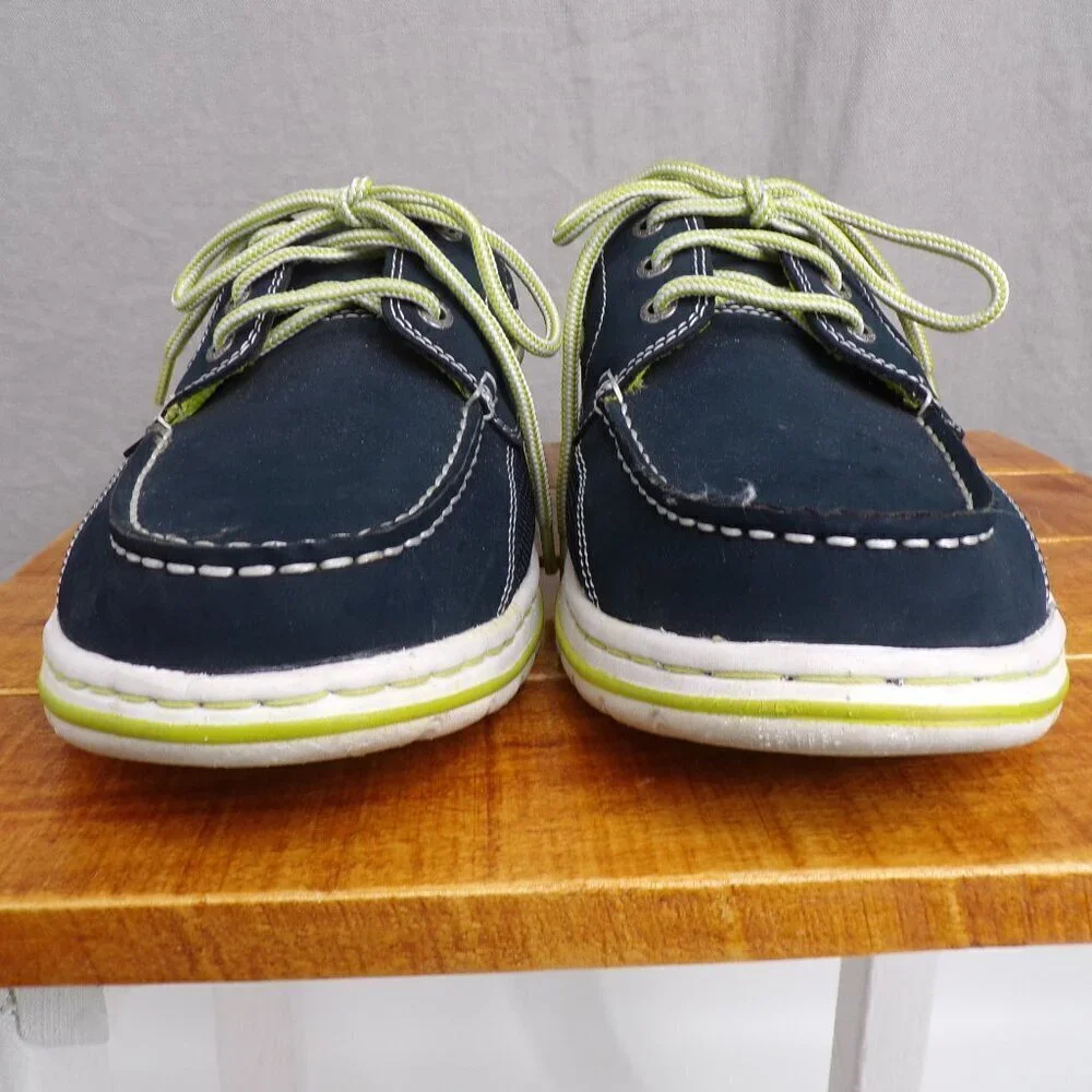 Bass Chesapeake Men's Boat Shoes Size 10.5 Blue and Green. Excellent Condition - Picture 5 of 12